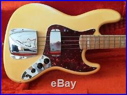 1974 FENDER JAZZ BASS VINTAGE MADE IN USA BLONDE ALL ORIGINAL with OHSC