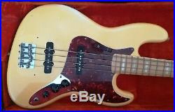 1974 FENDER JAZZ BASS VINTAGE MADE IN USA BLONDE ALL ORIGINAL with OHSC