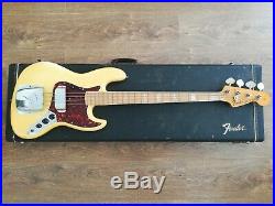 1974 FENDER JAZZ BASS VINTAGE MADE IN USA BLONDE ALL ORIGINAL with OHSC