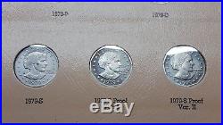 1979-1981 Susan B. Anthony Dollar Set 15 Coins Total All UNC/PF Dansco Album
