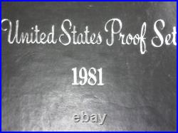 1981 S Type 2 United States Proof Set All 6 Coins Clear S Mintmarks
