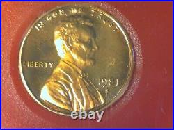 1981 S Type 2 United States Proof Set All 6 Coins Clear S Mintmarks
