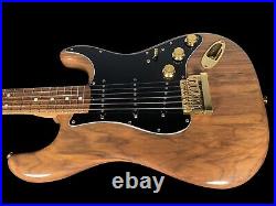 1982 FENDER STRATOCASTER THE STRAT ALL WALNUT w GOLD-PLATED HARDWARE