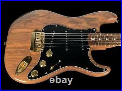 1982 FENDER STRATOCASTER THE STRAT ALL WALNUT w GOLD-PLATED HARDWARE