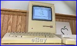 1984 APPLE MACINTOSH 128K 1st MAC Model M0001 + PICASSO KIT! All WORKING! NICE