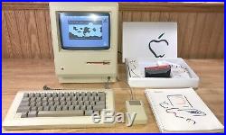 1984 APPLE MACINTOSH 128K 1st MAC Model M0001 + PICASSO KIT! All WORKING! NICE