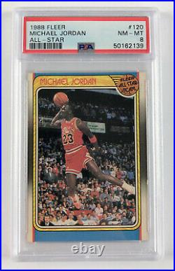1988-89 Fleer Michael Jordan All-Star #120 Chicago Bulls PSA 8 NM-MT