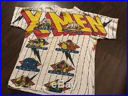 1994 XMEN Shirt Vtg LARGE marvel all over print gambit wolverine rouge cyclops