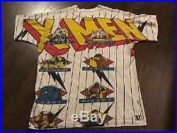 1994 XMEN Shirt Vtg LARGE marvel all over print gambit wolverine rouge cyclops