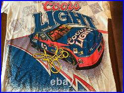 1995 Vintage Rare NASCAR Kyle Petty Coors All Over Total Print Shirt NWT XL