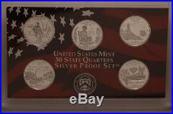 1999-2008 US MINT Silver Proof Sets (10 Sets) All State Quarters Gov't Pkgng