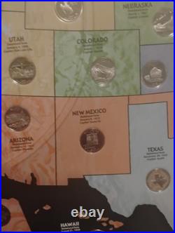 1999 2009 S Proof State Quarters All In Map WithDisplay Holes. All 56 Quarters