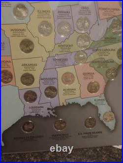 1999 2009 S Proof State Quarters All In Map WithDisplay Holes. All 56 Quarters
