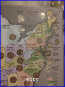 1999 2009 S Proof State Quarters All In Map WithDisplay Holes. All 56 Quarters