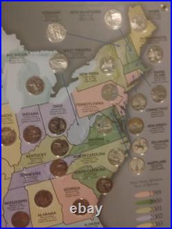 1999 2009 S Proof State Quarters All In Map WithDisplay Holes. All 56 Quarters
