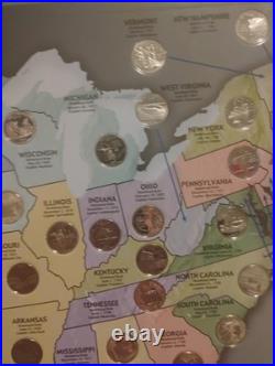 1999 2009 S Proof State Quarters All In Map WithDisplay Holes. All 56 Quarters