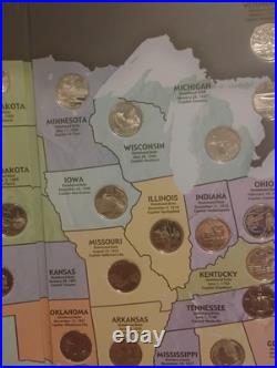 1999 2009 S Proof State Quarters All In Map WithDisplay Holes. All 56 Quarters