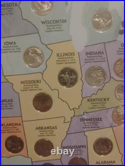 1999 2009 S Proof State Quarters All In Map WithDisplay Holes. All 56 Quarters