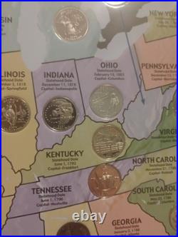 1999 2009 S Proof State Quarters All In Map WithDisplay Holes. All 56 Quarters