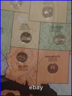 1999 2009 S Proof State Quarters All In Map WithDisplay Holes. All 56 Quarters