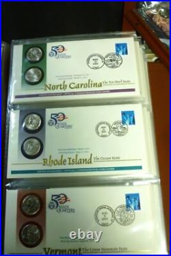 1999-2009 State Quarter FIRST DAY COIN COVERS All 50 States+ DC & Territories