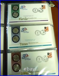 1999-2009 State Quarter FIRST DAY COIN COVERS All 50 States+ DC & Territories