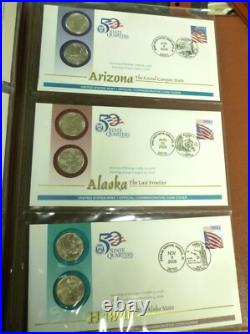 1999-2009 State Quarter FIRST DAY COIN COVERS All 50 States+ DC & Territories