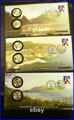 1999-2009 State Quarter FIRST DAY COIN COVERS All 50 States+ DC & Territories