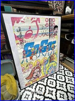 1999 US Tour The GoGos Poster Autographed By All Five, Huja Bros Crucial Comics