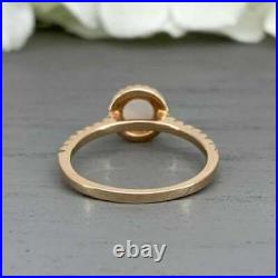 1.70Ct Round Cut Fire Opal VVS1/D Women's Engagement Ring 14K Yellow Gold Finish