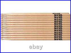 1 Brick of 12 Pairs Vic Firth NOVA 5A Drumsticks WOOD TIP Choice of 3 Colours