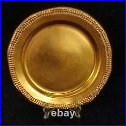 1 (One) MICHAEL WAINWRIGHT TRURO ALL GOLD (Old Version) 24K Dinner Plate