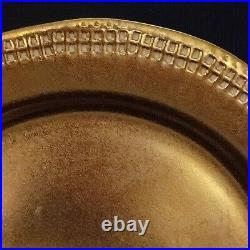 1 (One) MICHAEL WAINWRIGHT TRURO ALL GOLD (Old Version) 24K Dinner Plate