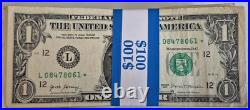 $1 Strap of 100 2017 Star Notes All Notes VF or Higher