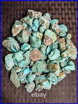 1lbs 67pc. Morenci AZ Turquoise Rough Sky Blue All Can be Made into Cabochons