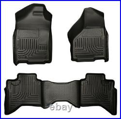 2002-2009 Dodge Ram Quad Cab 1500 2500 3500 Husky WeatherBEATER Floor Mats Black