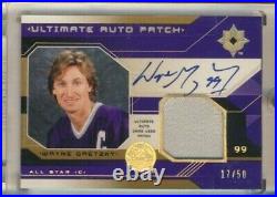 2004-05 Ultimate Collection All-Star AUTO PATCH UPA-WG1 Wayne Gretzky /50