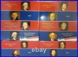 2007-16 (10) US MINT PRESIDENTIAL P&D UNC DOLLAR SETS- All 78 P&D Coins Minted