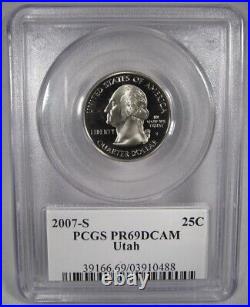 2007-S MT, WA, ID, WY & UT State Quarters All PCGS PR69 DCAM Coins AM739