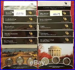 2010-2018 All 132 National Park Quarters P, D, S in US Mint wrap original Sets