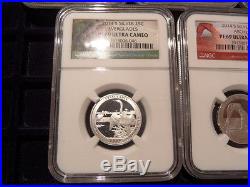 2014S US Silver Ultra Cameo Proof Five Coin Set- All NGC Cert PF69 UCAM