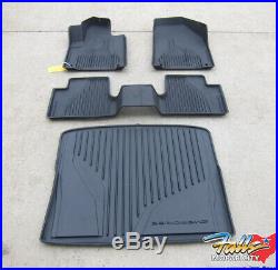 2014 2020 Jeep Cherokee All Weather Black Slush Mats and Cargo Tray Mopar OEM