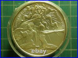 2015 1 oz. 999 SILVER SHIELD TRIVIUM listen to all follow none SILVER RARE