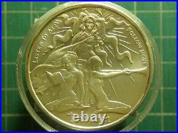 2015 1 oz. 999 SILVER SHIELD TRIVIUM listen to all follow none SILVER RARE