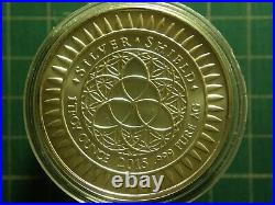 2015 1 oz. 999 SILVER SHIELD TRIVIUM listen to all follow none SILVER RARE