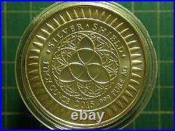 2015 1 oz. 999 SILVER SHIELD TRIVIUM listen to all follow none SILVER RARE