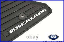 2015-2020 Cadillac Escalade Premium All Weather Front & 2nd Row Mats Black OEM