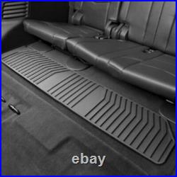 2015-2020 Suburban Front & 2nd & 3rd Row & Cargo All Weather Floor Mats Black