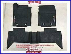 2016-2020 Toyota Tacoma Trd Pro All Weather/rubber Floor Mats Manual Transmissio