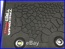 2016-2020 Toyota Tacoma Trd Pro All Weather/rubber Floor Mats Manual Transmissio